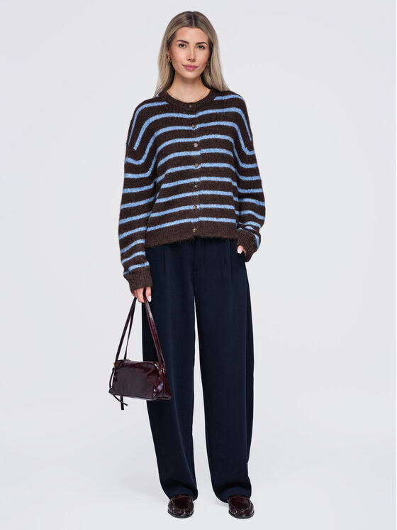 Ombre Ombre Svetr OW-SW-E0029 Modrá Relaxed Fit