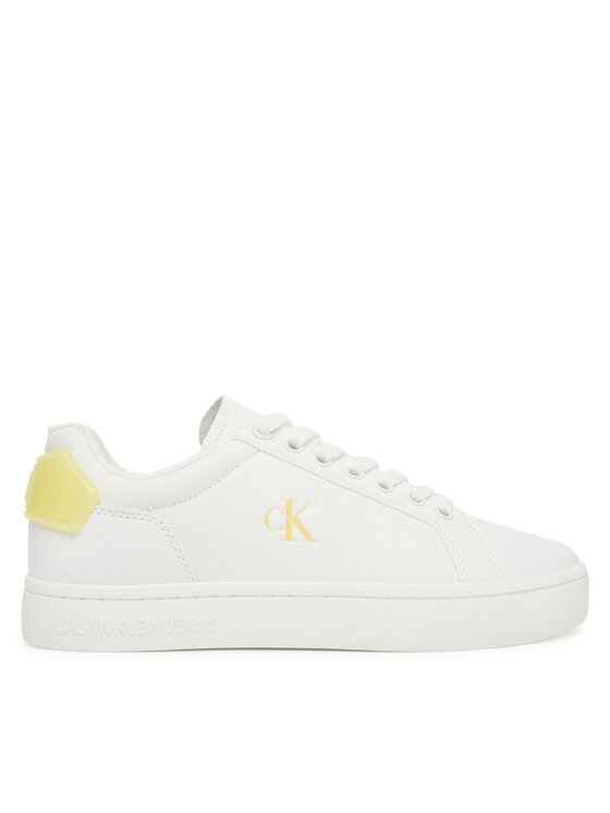 Sneakers Calvin Klein Jeans Classic Cupsole Ru Patch Lth Wn YW0YW01845 Alb