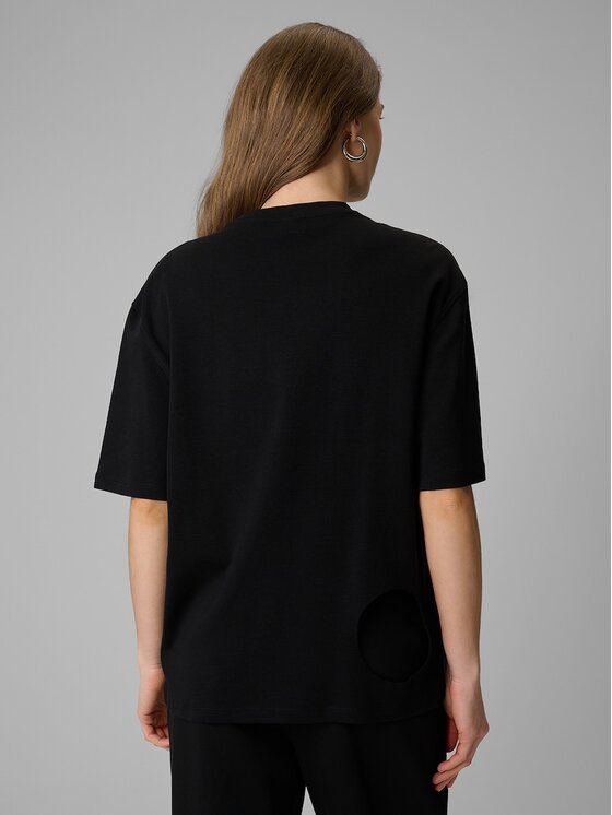 4F 4F T-shirt 4FRSS26TTSHF3706-20S Nero Loose Fit