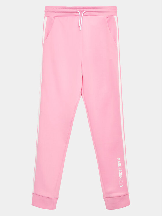 Karl Lagerfeld Kids Karl Lagerfeld Kids Spodnie dresowe Z14206 D Różowy Slim Fit