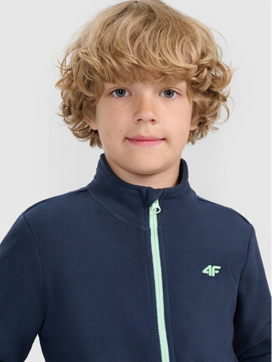 4F 4F Felpa di pile FJWAW25TFLEM413-31S Blu Regular Fit