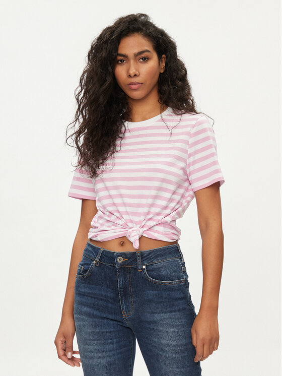 Pieces Pieces Тишърт Ria 17146339 Розов Regular Fit