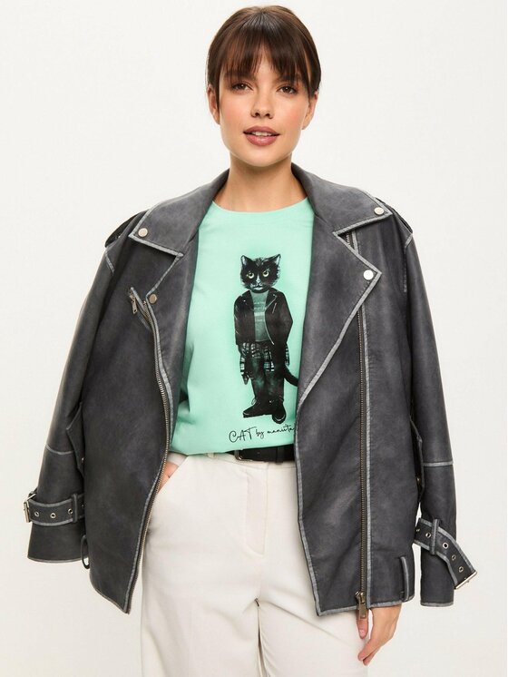 CAT by maniita lacitta CAT by maniita lacitta T-Shirt Printed T-shirt Niebieski Regular Fit