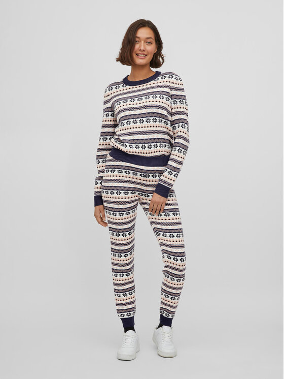 Vila Vila Pantaloni in maglia Spirit 14081830 Multicolore Regular Fit