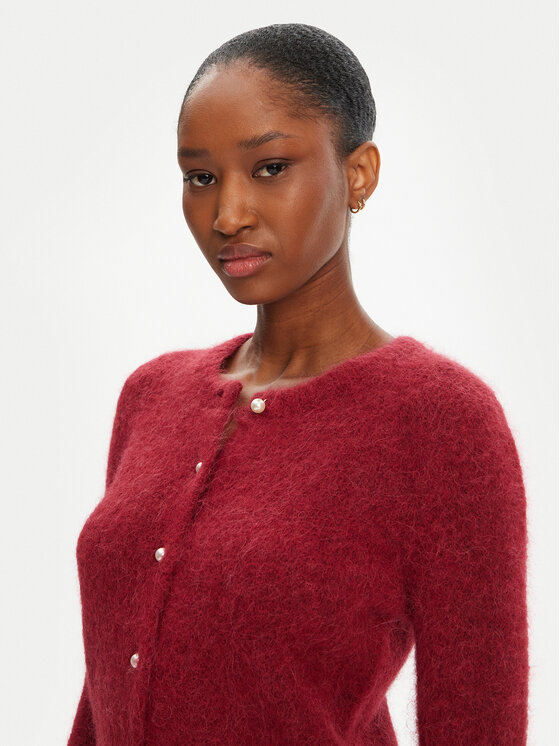 Munthe Munthe Strickjacke Povilla 252160025272 Dunkelrot Regular Fit