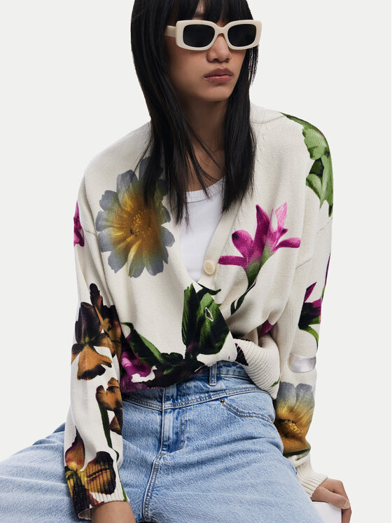 Desigual Desigual Kardigan Vania 25SWJF34 Bež Loose Fit