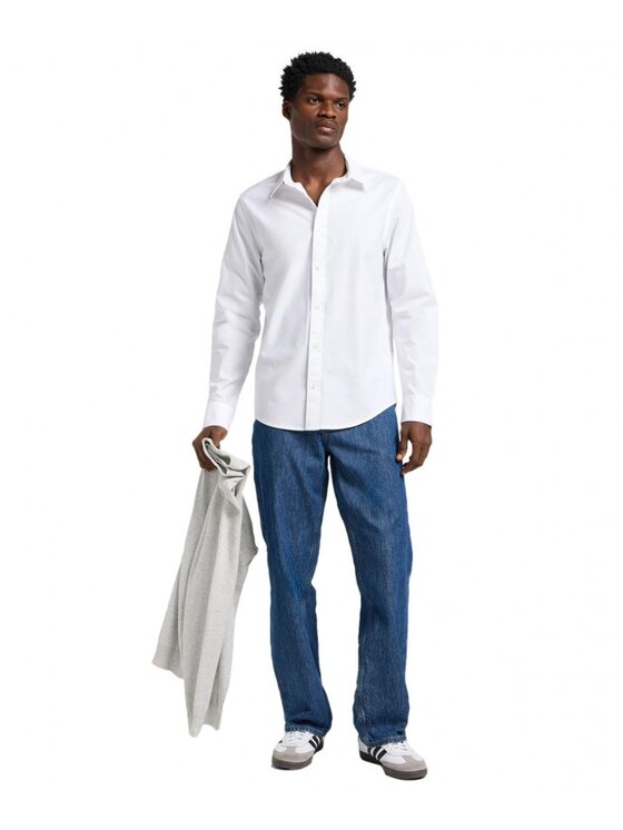 Lee Lee Camicia 112363908 Bianco Regular Fit