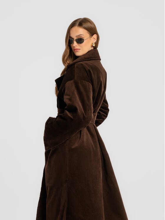 MANDRAGORA MANDRAGORA Cappotto di transizione Area Marrone Standard Fit