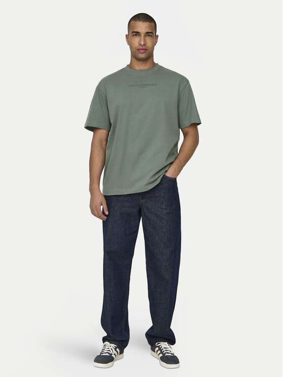 Only & Sons Only & Sons T-Shirt 22028766 Zielony Relaxed Fit