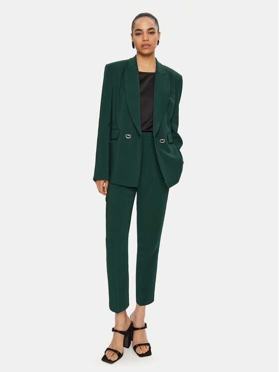 PINKO PINKO Auduma bikses 102861 A213 Zaļš Regular Fit