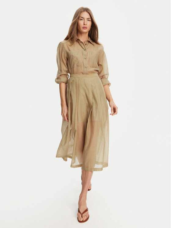 Marella Marella Fustă trapez Cubano 2513101015 Bej Regular Fit