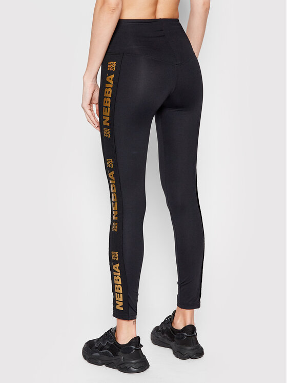 NEBBIA NEBBIA Leggings Gold Classic 801 Crna Slim Fit