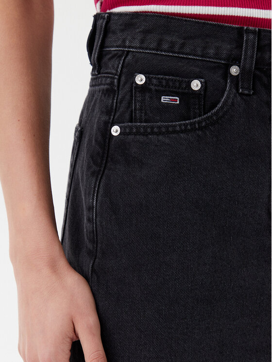 Tommy Jeans Tommy Jeans Farmer szoknya DW0DW21275 Fekete Mom Fit