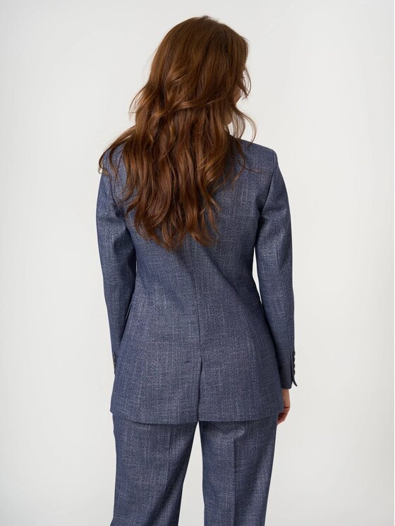 Willsoor Willsoor Marynarka 68166 Granatowy Slim Fit