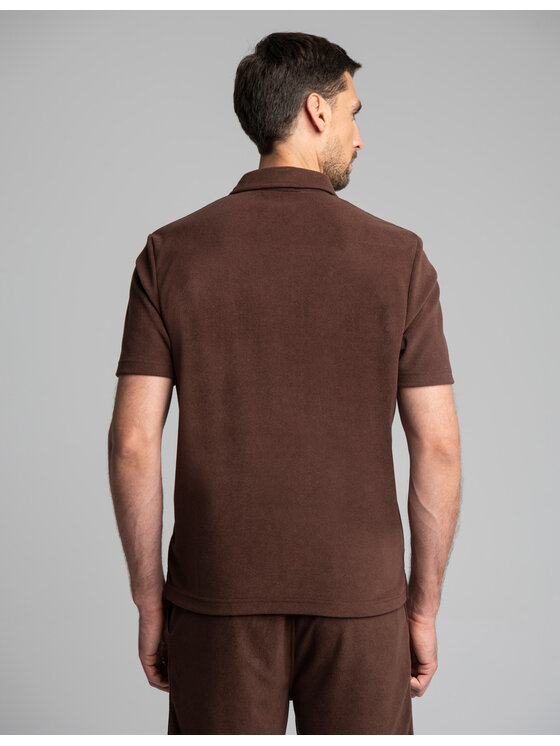 Borgio Borgio Koszula Sorrento Brązowy Classic Fit