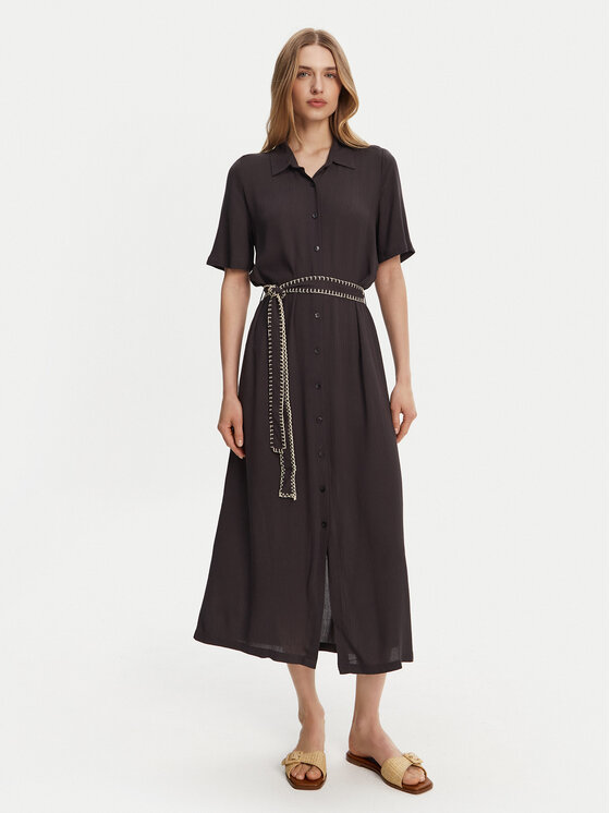 Roxy Košeľové šaty ERJWD03884 Sivá Regular Fit