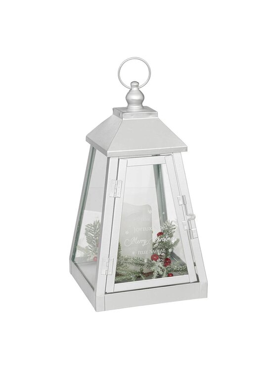 MIAhome MIAhome Lampion metalowy LED EHRAM II biały Biały