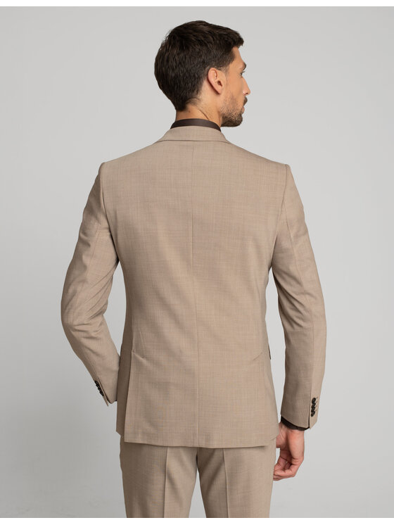 Borgio Borgio Marynarka orciano Beżowy Slim Fit