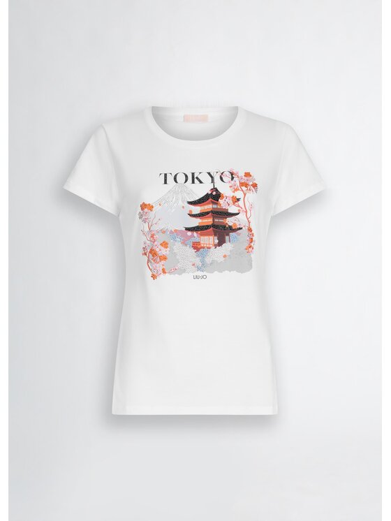 Liu Jo Liu Jo T-Shirt WA5239JS923M9567 Biały Regular Fit