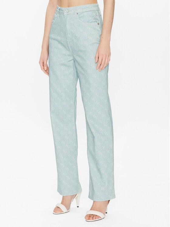 Guess Guess Džinsai Melrose W3RA32 WF5V3 Žalia Regular Fit