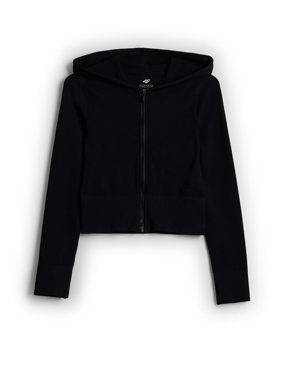 4F 4F Bluza ESSENTIAL Czarny Slim Fit