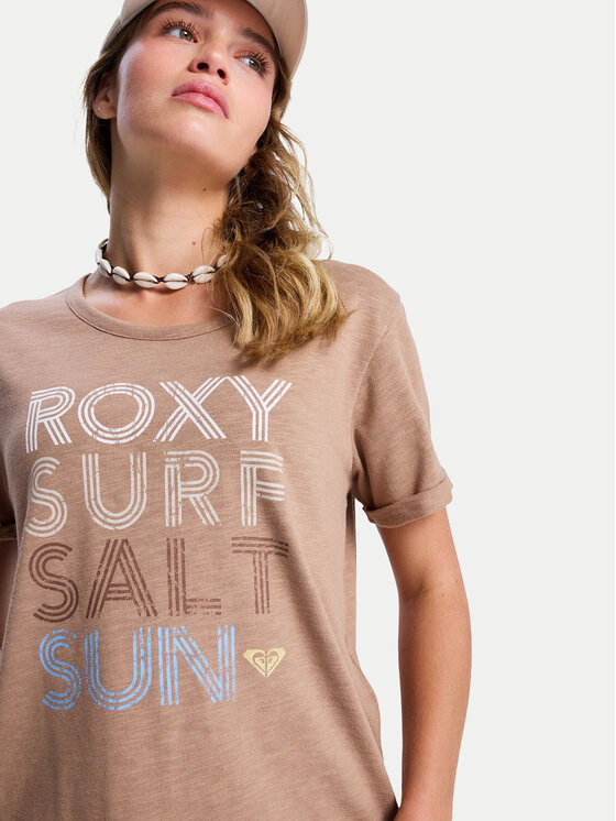 Roxy Roxy T-Shirt ERJZT06024 Καφέ Regular Fit
