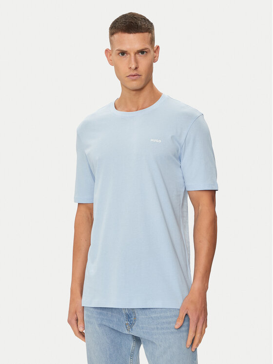 HUGO Hugo Tričko Dero222 50466158 Modrá Regular Fit