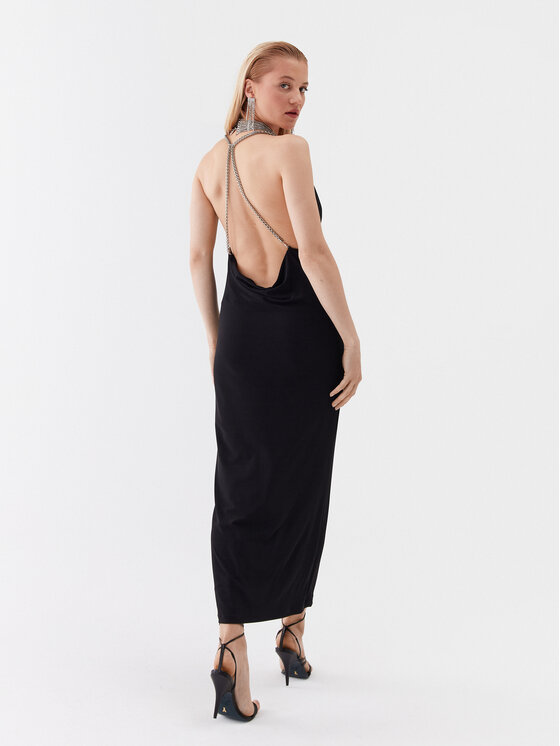 Patrizia Pepe Patrizia Pepe Koktel haljina 2A2598/J113-K103 Crna Slim Fit