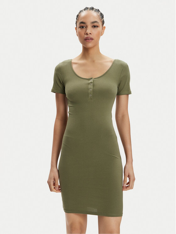 Pieces Pieces Haljina za svaki dan Kitte 17146324 Zelena Slim Fit