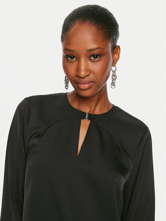 Calvin Klein Calvin Klein Ежедневна рокля Lw Shiny K20K207995 Черен Regular Fit