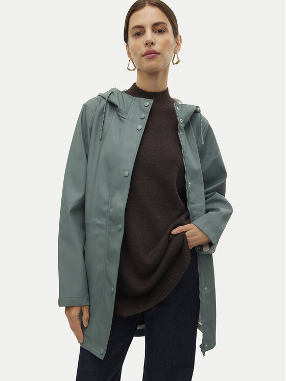 Vero Moda Vero Moda Μπουφάν αδιάβροχο Malou 10266982 Πράσινο Regular Fit