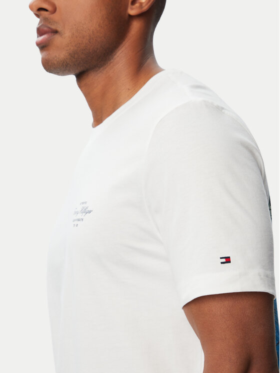 Tommy Hilfiger Tommy Hilfiger T-Shirt Nautical MW0MW44258 Weiß Regular Fit