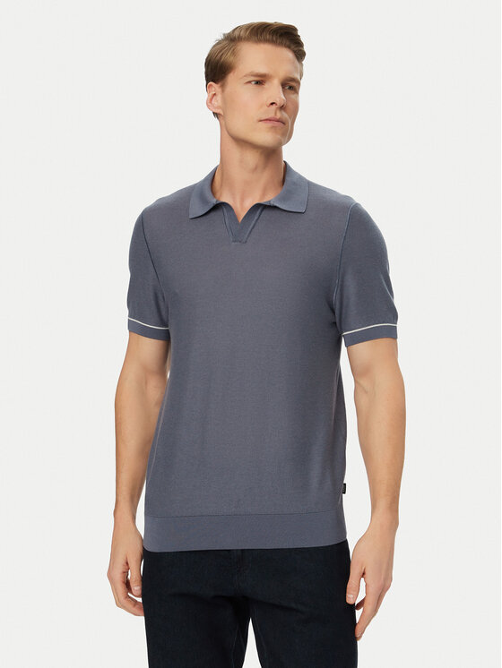 BOSS Tricou polo H-Narciso 50560483 Albastru Regular Fit
