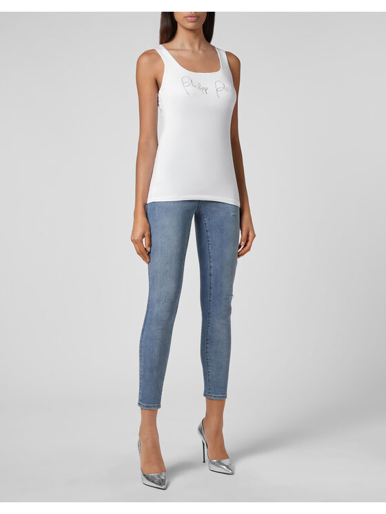 PHILIPP PLEIN PHILIPP PLEIN Smanicato 4635 Bianco Skin Tight Fit