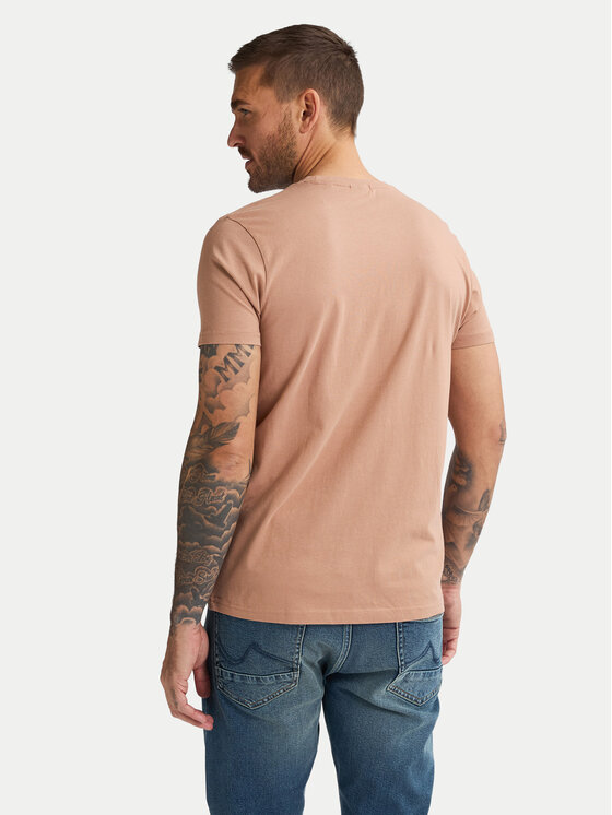 Petrol Industries Petrol Industries T-Shirt M-ROS-TSR002 Beżowy Regular Fit