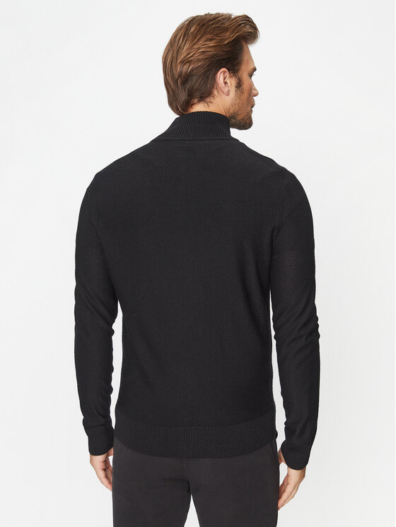 BOSS Boss Sweter Avac_Fz 50501750 Czarny Regular Fit