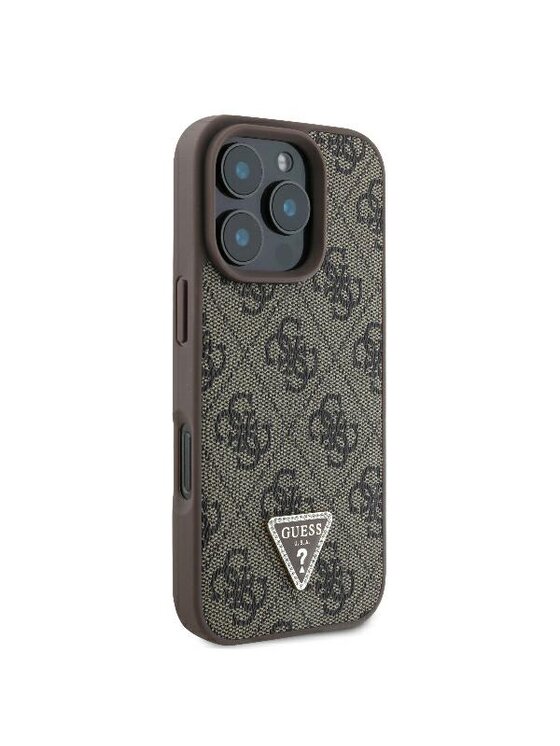 Guess Guess Etui na telefon iPhone 16 Pro Max Brązowy
