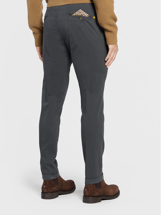 Pantaloni chino 3332P1428T 223815 Grigio Slim Fit