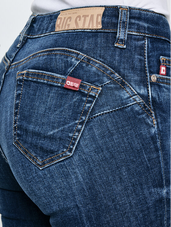BIG STAR BIG STAR Jeansy MELINDA HIGH WAIST Granatowy Skinny Fit