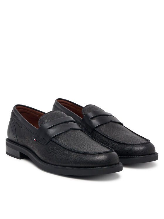 Tommy Hilfiger Tommy Hilfiger Lordsi Lth Mix Dress Hilfiger Loafer FM0FM06087 Melns