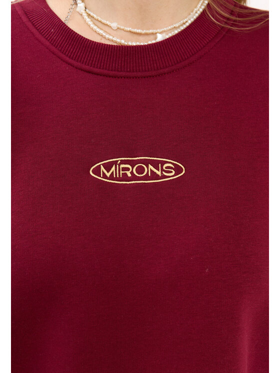 Mirons Mirons Bluza soft Bordowy Oversize