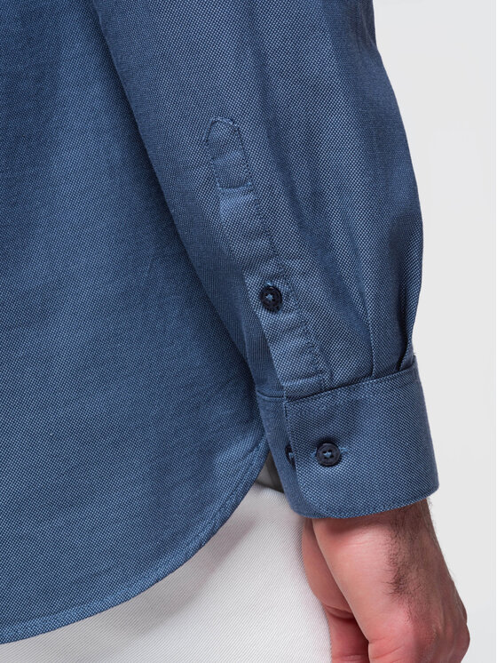 Ombre Ombre Koszula K695 Niebieski Regular Fit