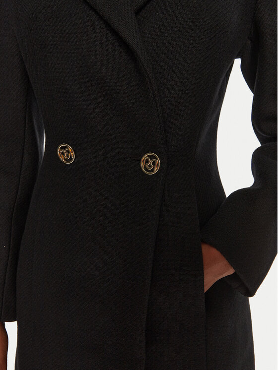 Rinascimento Rinascimento Wollmantel CFC0120109003 Schwarz Regular Fit