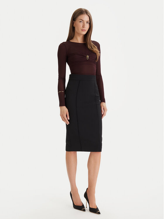 Elisabetta Franchi Elisabetta Franchi Pouzdrová sukně GO-159-61E2-110 Černá Slim Fit