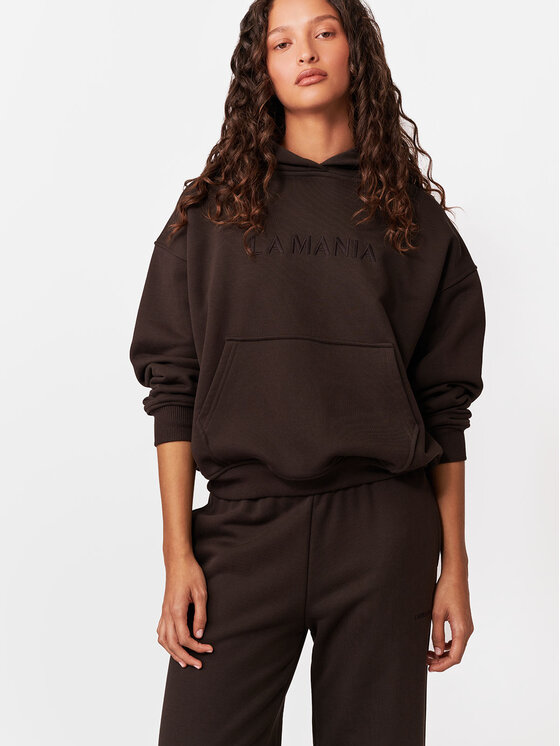 La Mania La Mania Bluza BROOK Brązowy ciemny Basic Fit