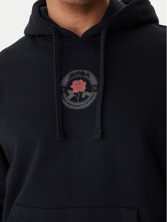 RVCA RVCA Mikina Roses Poster EVYSF00135 Čierna Regular Fit
