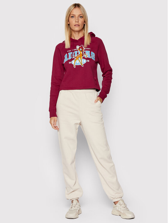 adidas Felpa Disney Bambi HE6876 Bordeaux Regular Fit • Modivo.it