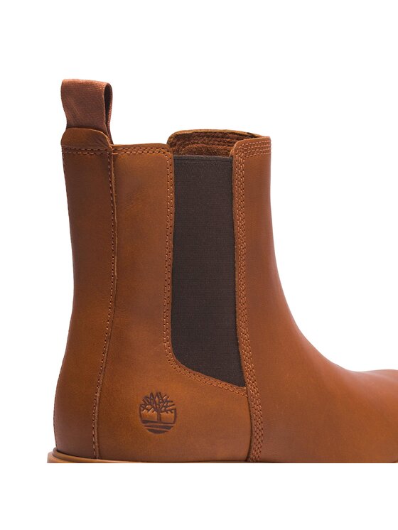 Timberland Timberland Kotníková obuv s elastickým prvkem Carnaby Cool Basic Chlsea TB0A41E6F131 Hnědá