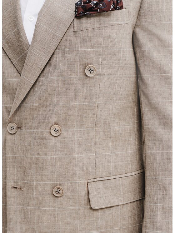 Pako Lorente Pako Lorente Marynarka P25SP-3G-001 Beżowy Slim Fit