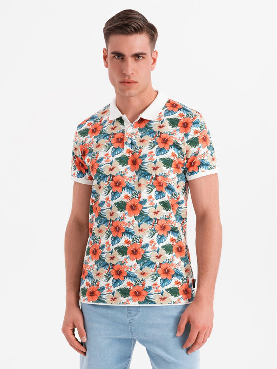 Ombre Ombre Polo OM-POSS-0149 Kolorowy Regular Fit